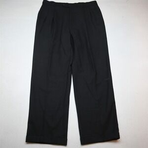 Bespoke 36x32 Gray Wool Pleated Cuffed Baggy High Waist Dress Mens Pants